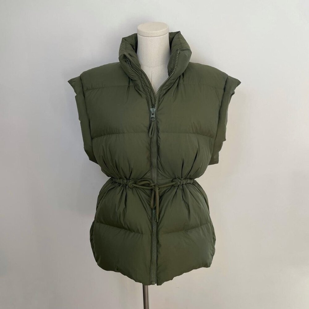 Wilfred Laramie Puffer Vest In Olive Green | Women’s Size Small